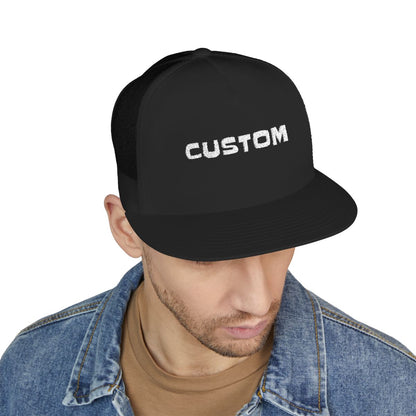 Custom Text Hat 5 Panel Trucker Cap (Embroidery)