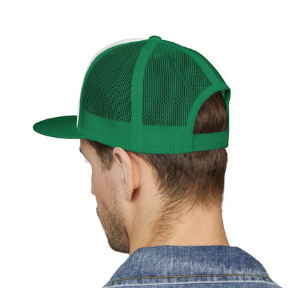 Custom Text Hat 5 Panel Trucker Cap (Embroidery)