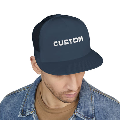 Custom Text Hat 5 Panel Trucker Cap (Embroidery)