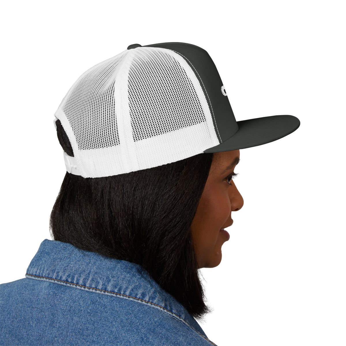 Custom Text Hat 5 Panel Trucker Cap (Embroidery)