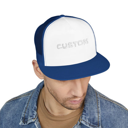 Custom Text Hat 5 Panel Trucker Cap (Embroidery)
