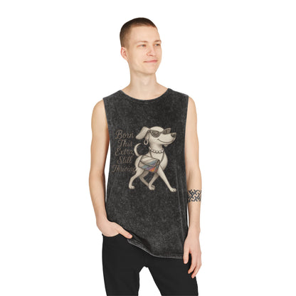Born Extra Still Thriving Unisex Stonewash Tank Top