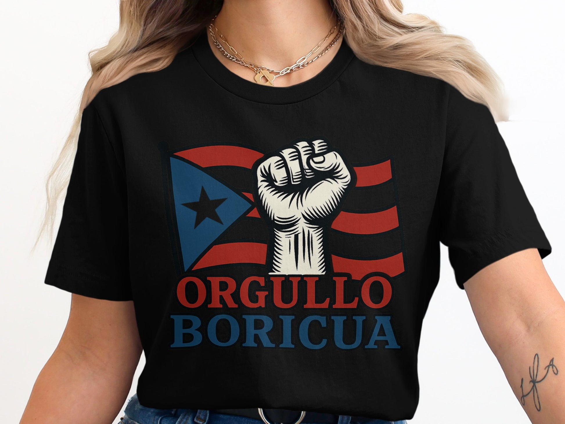 Orgullo Boricua Flag Fist Design T-shirt product