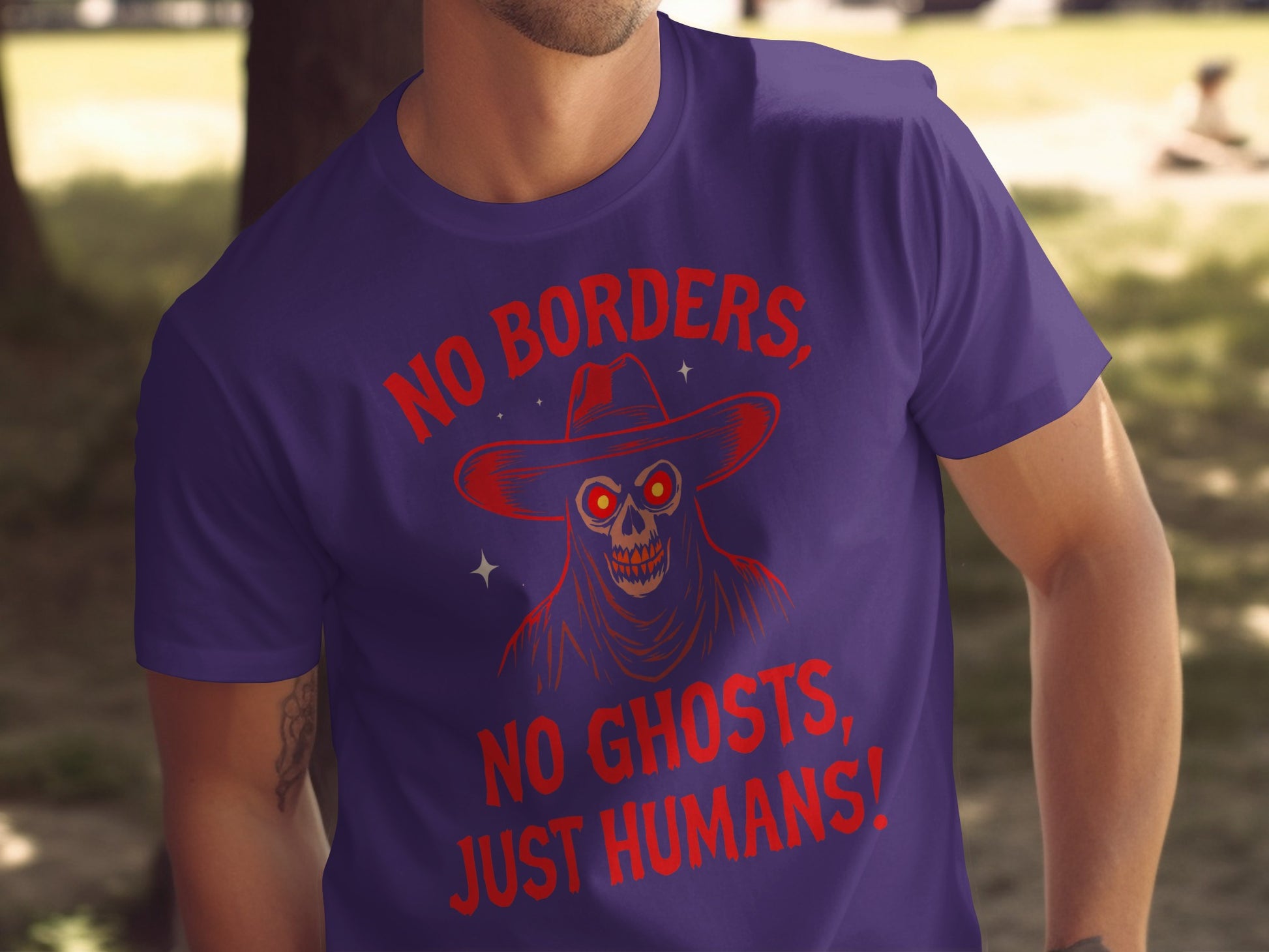 No Borders No Ghosts Just Humans T-shirt product type