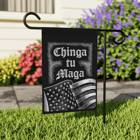Chinga Tu Maga American Flag Anti-Maga Yard Sign