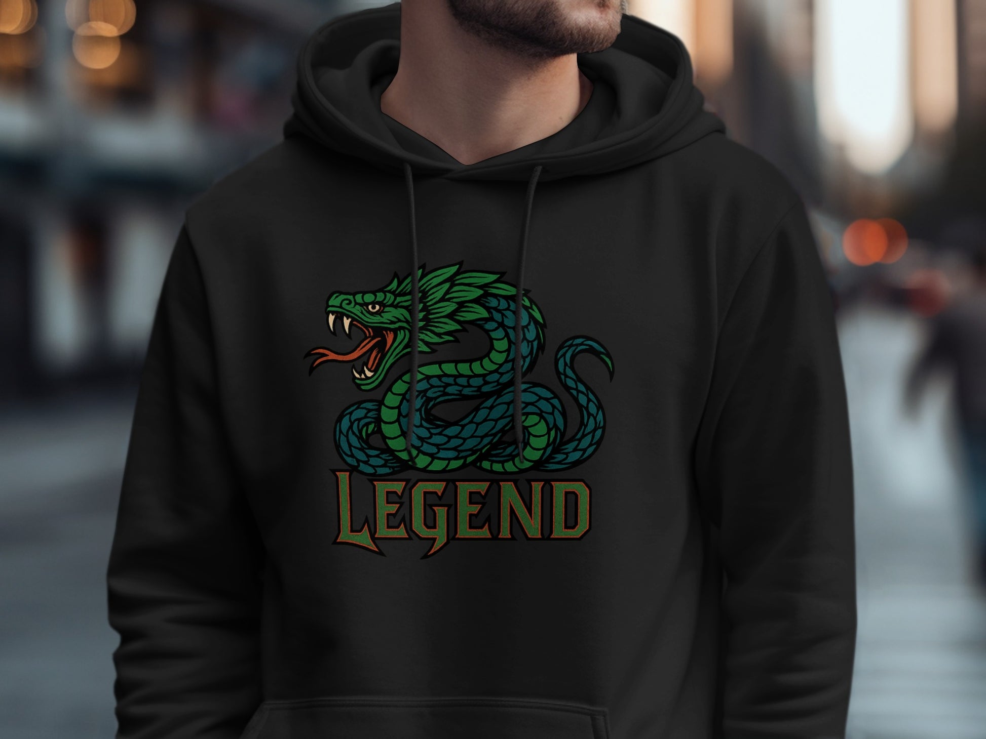 Dragon Graphic Legend Black Hoodie Apparel Product