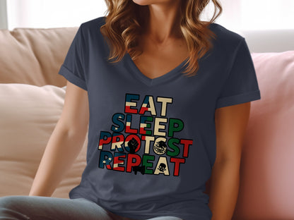 Eat Sleep Protest Repeat Graphic Tee