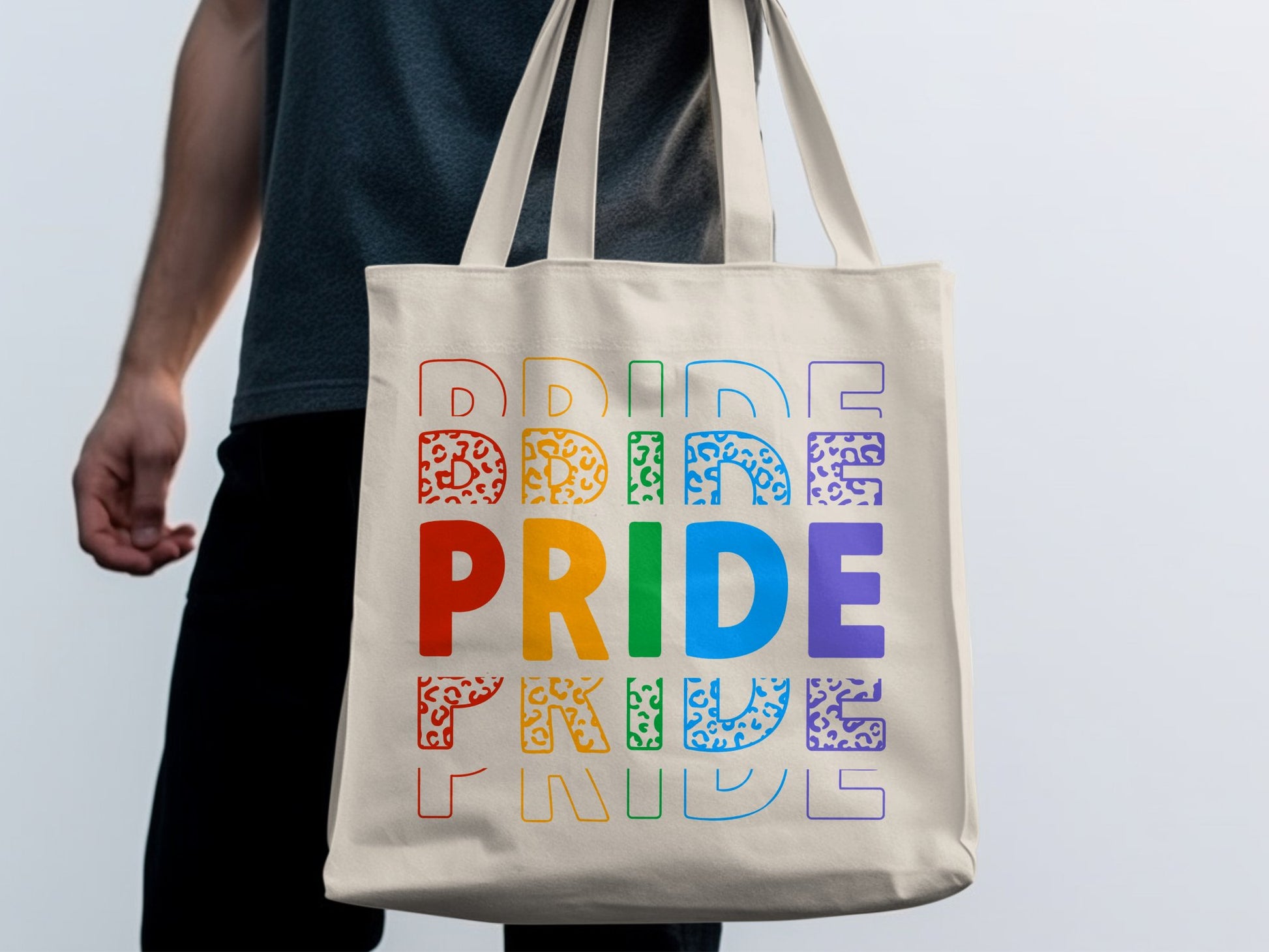 Colorful Pride Themed Tote Bag for Pride Event product type