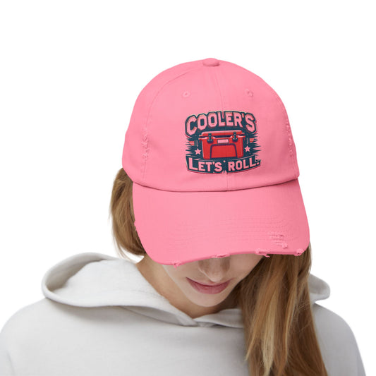 Cooler’s Let’s Roll Distressed Cap - Unisex Casual Headwear for Outdoor Adventures