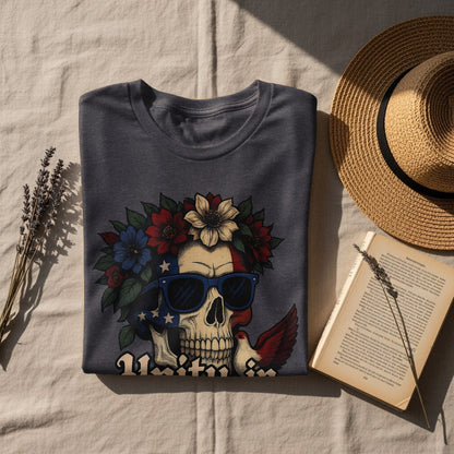 Cool Skull Design with Floral Elements Shirt product