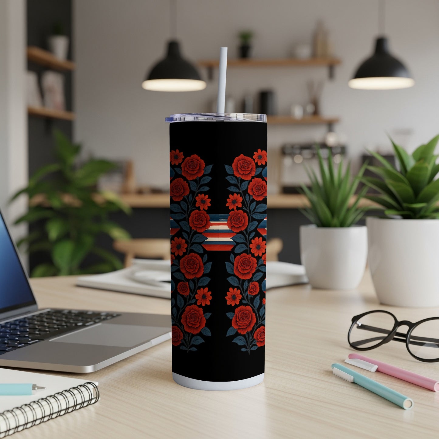 Red Roses and Books Design Tumbler product