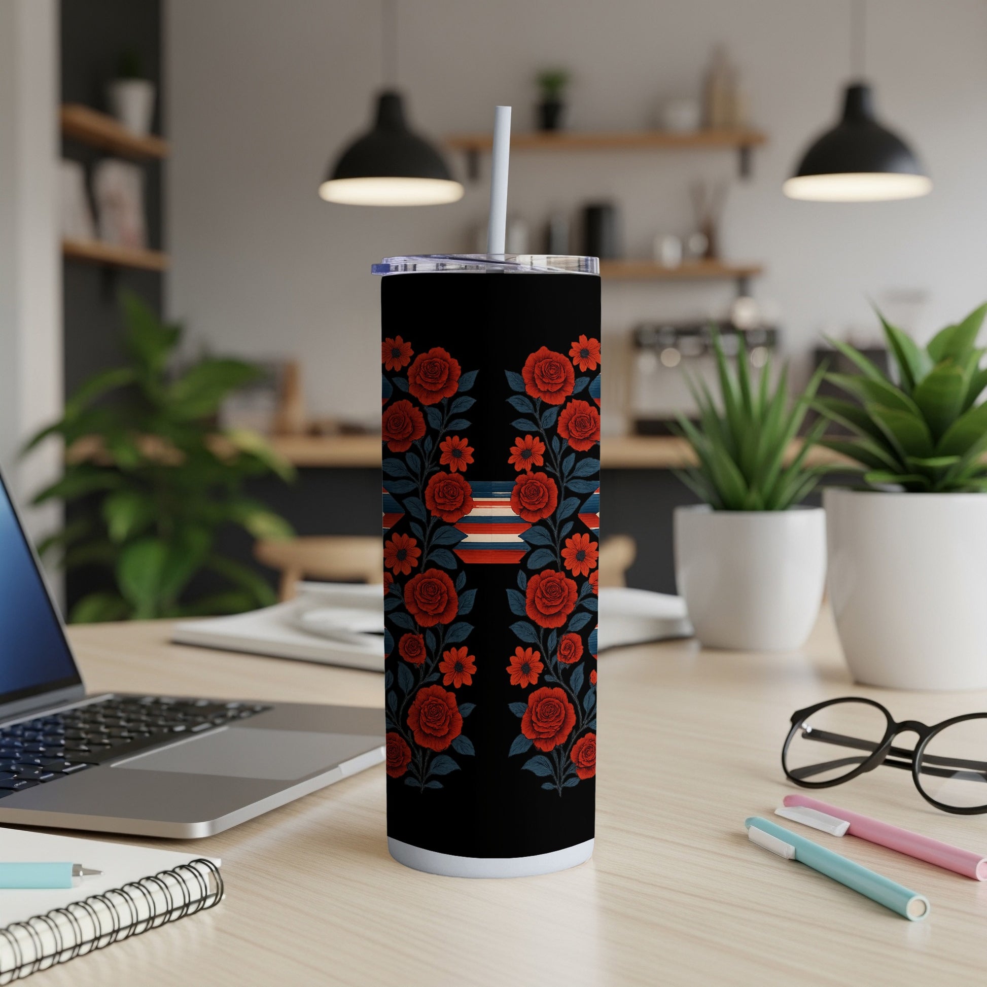 Red Roses and Books Design Tumbler product