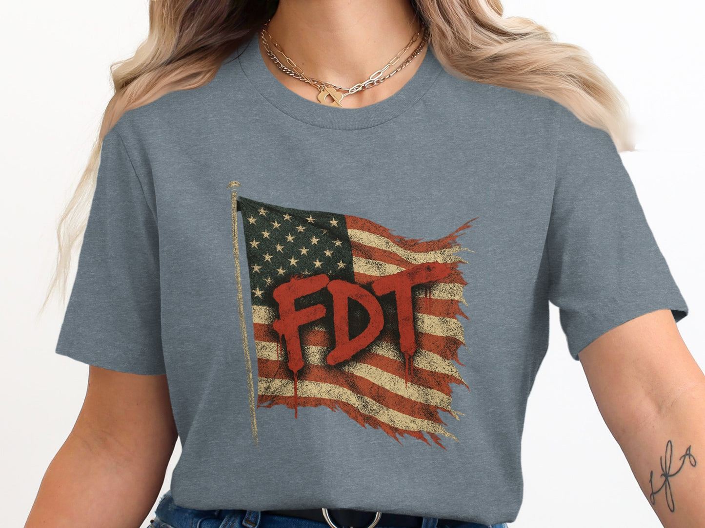 American Flag FDT Graphic Design T-Shirt product