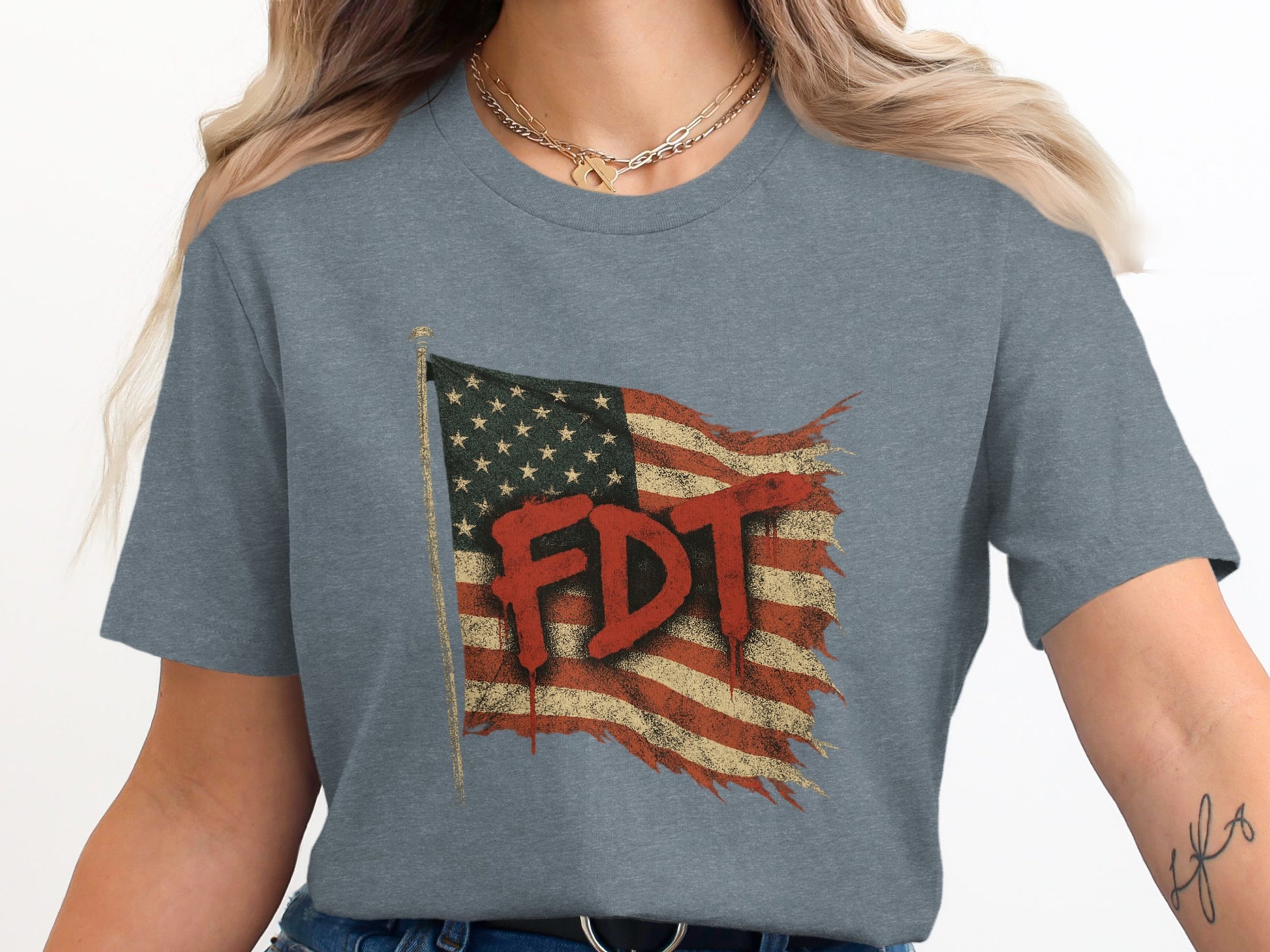 American Flag FDT Graphic Design T-Shirt product