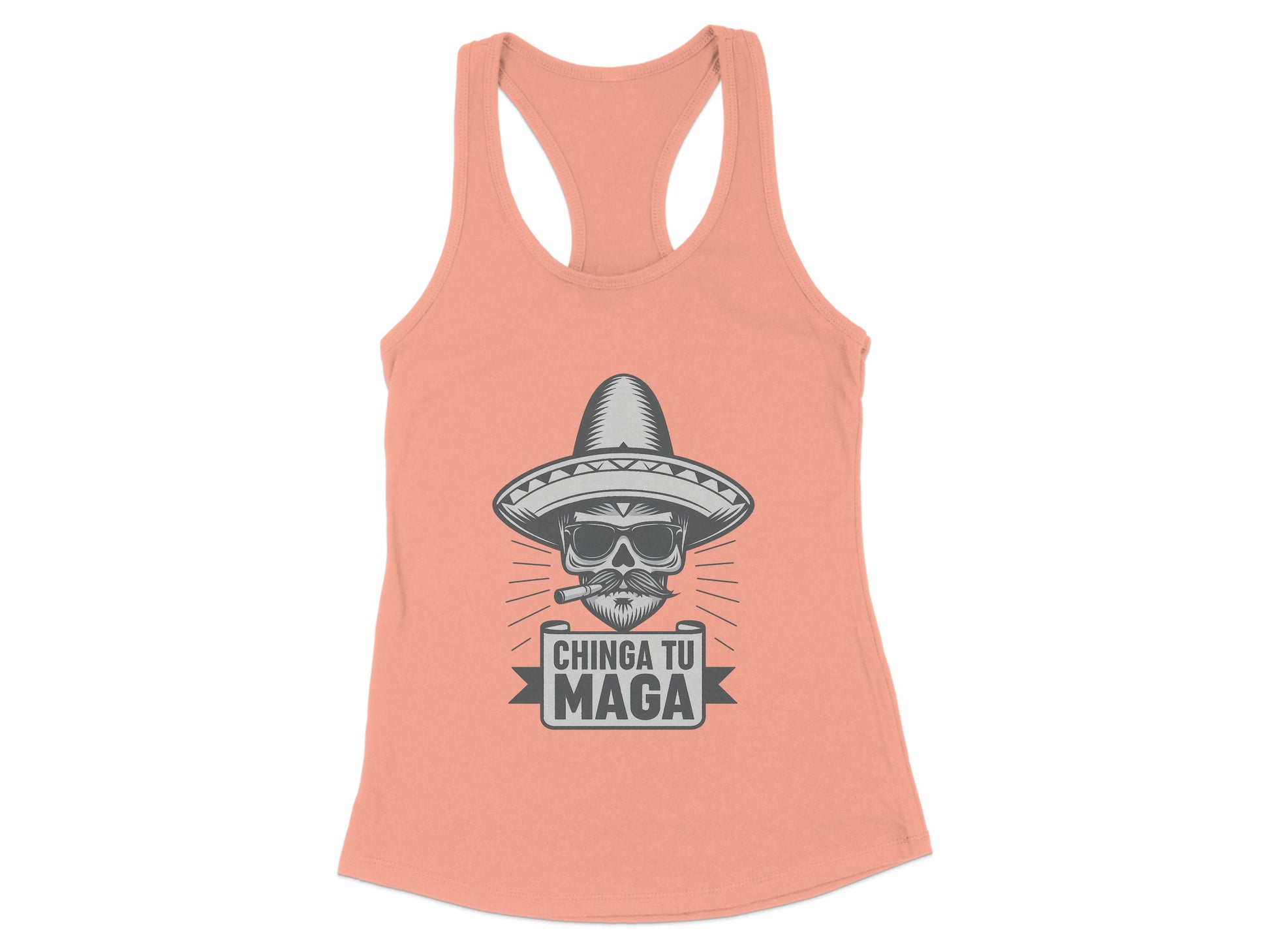 Chinga Tu Maga Tank Top with Sombrero Design product type