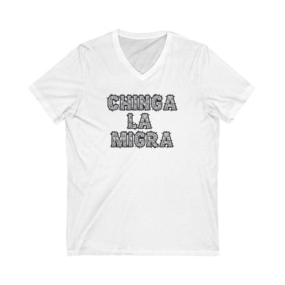Chinga La Migra V-Neck Tee Shirt Statement product