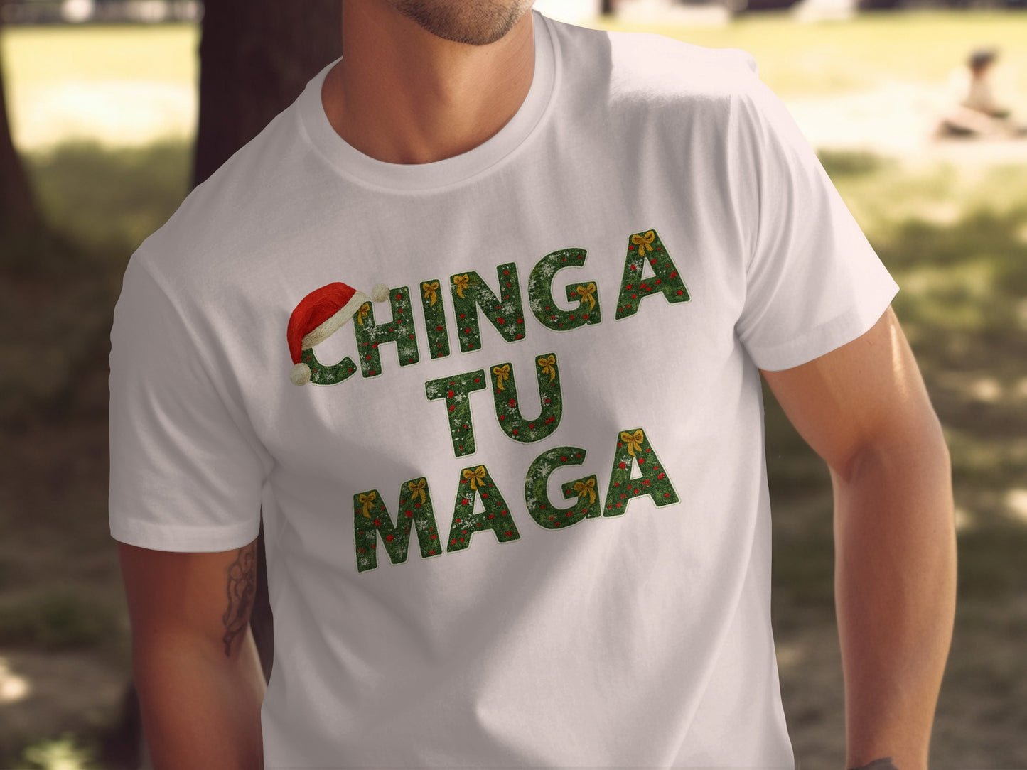 Christmas Themed Chinga Tu Maga T-Shirt