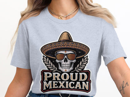 Proud Mexican Skull With Hat Graphic T-Shirt product type