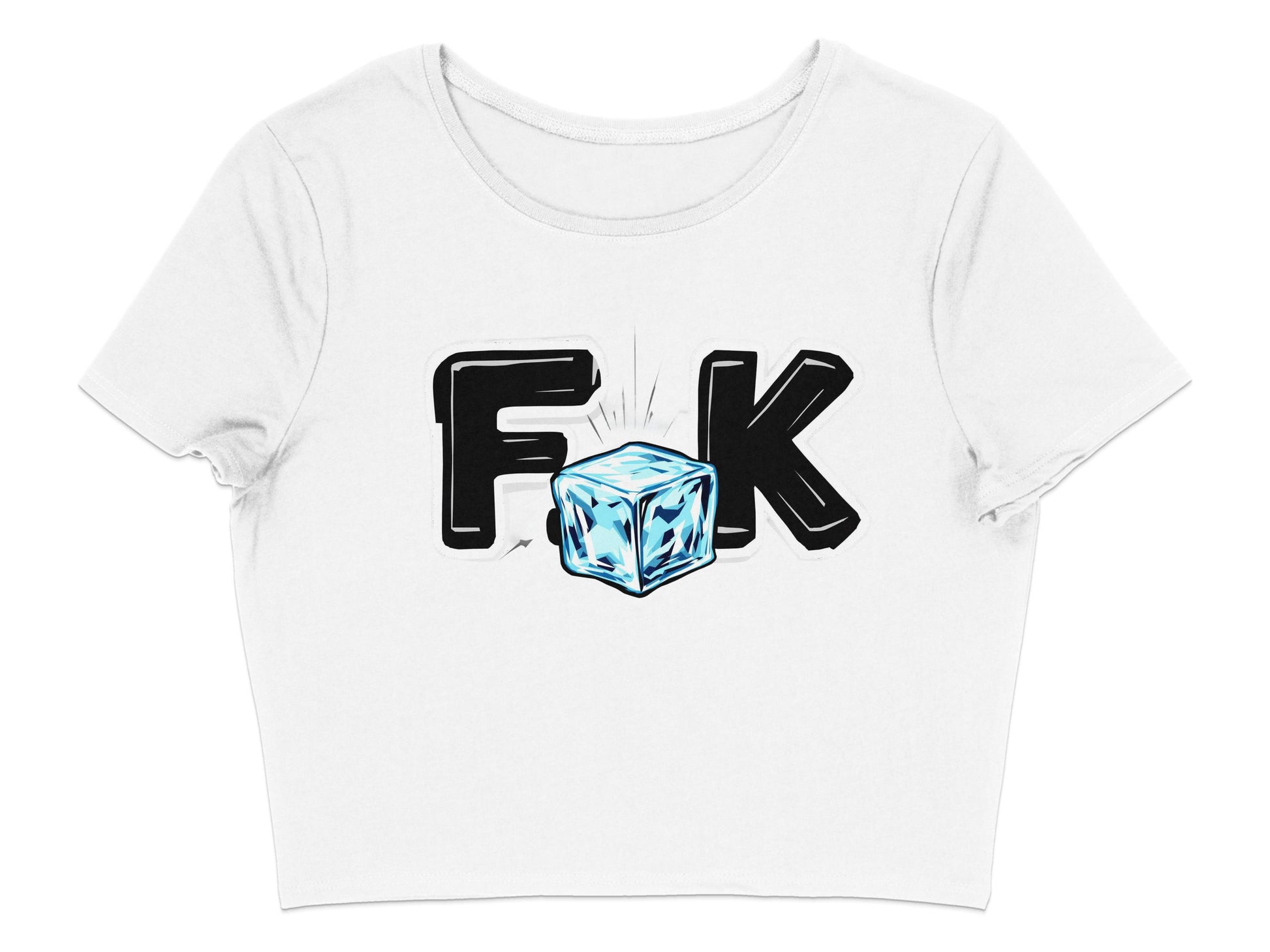 Graphic Printed F Letter with Ice Cube Crop Top product type