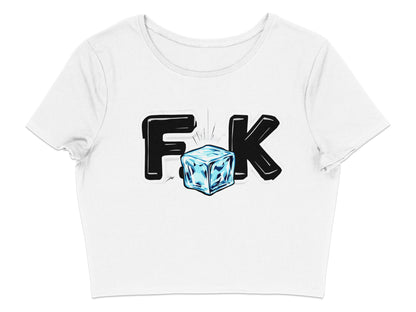 Graphic Printed F Letter with Ice Cube Crop Top product type