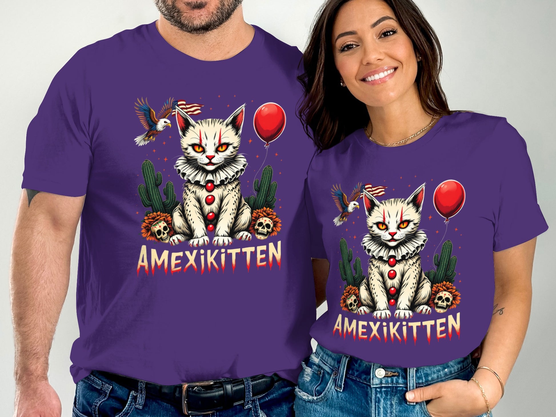 Colorful Amexikitten Cat Graphic Design T-Shirt product type