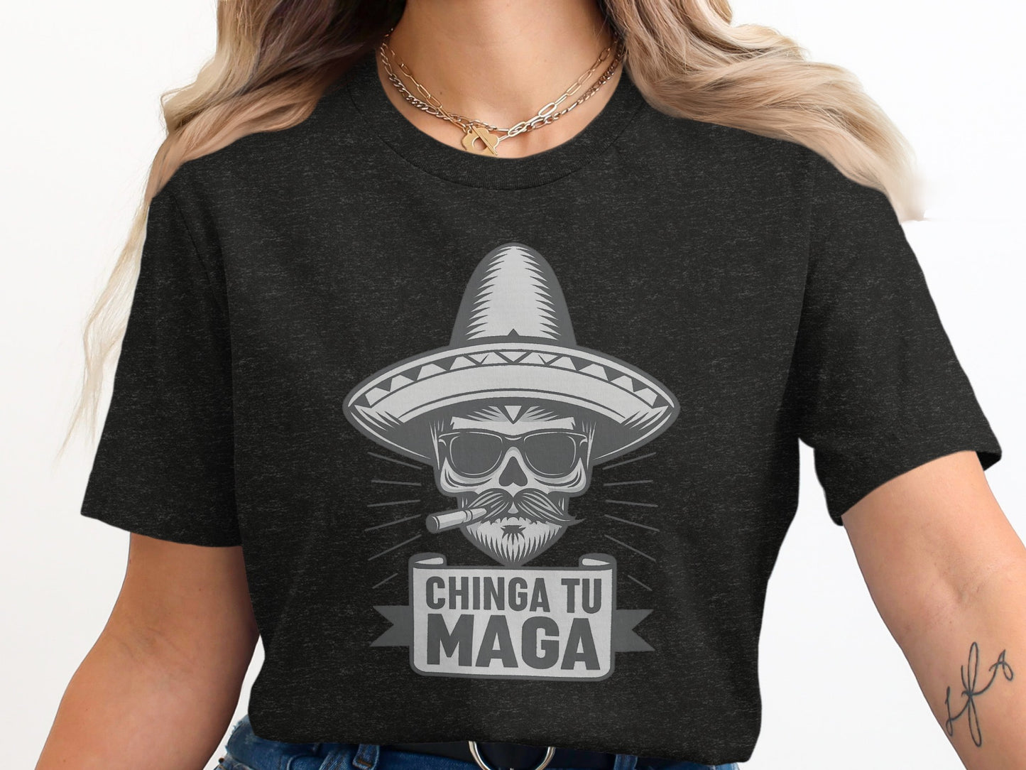 Chinga Tu Maga Dark Graphic Tee Shirt product