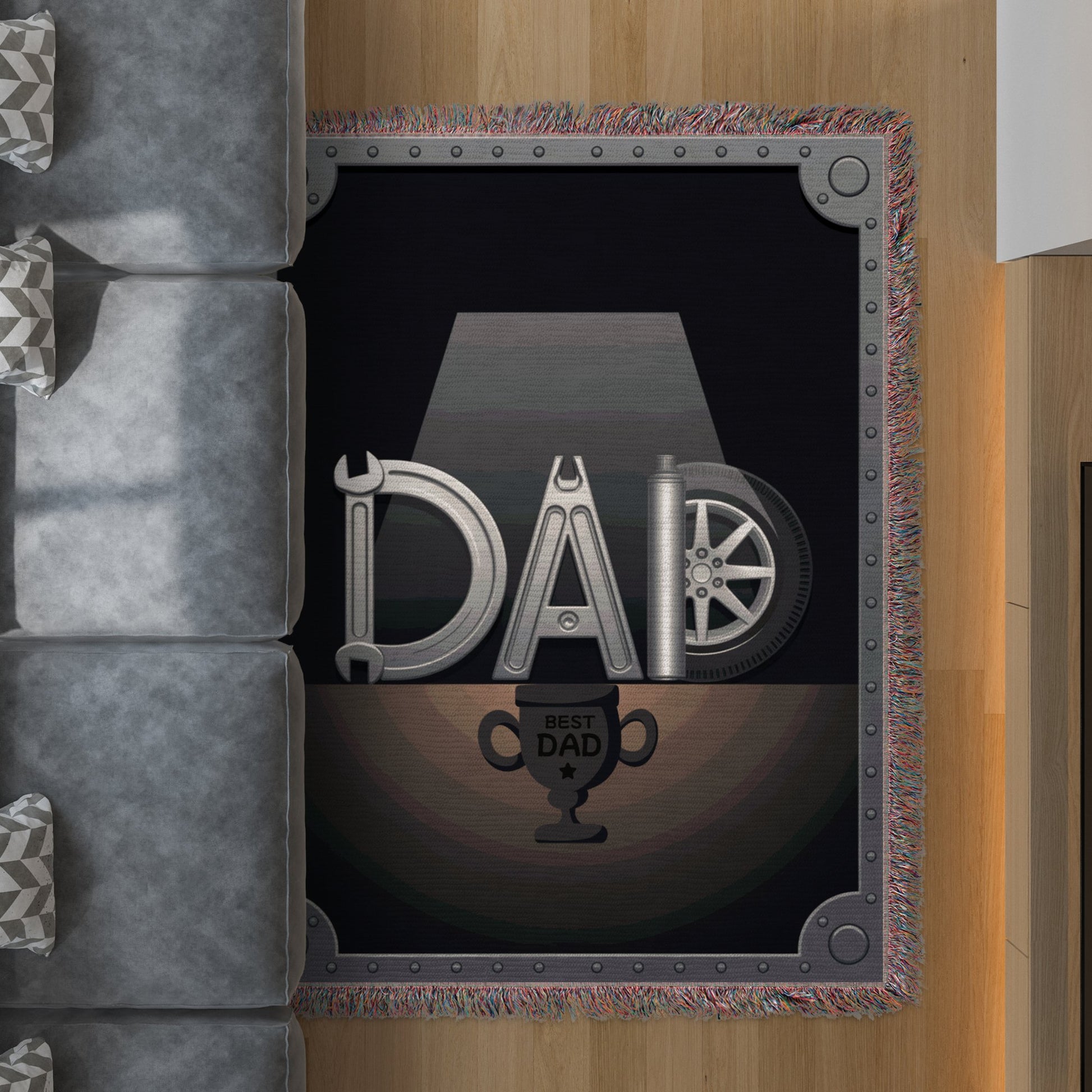 Best Dad Medal and Tools Themed Floor Product