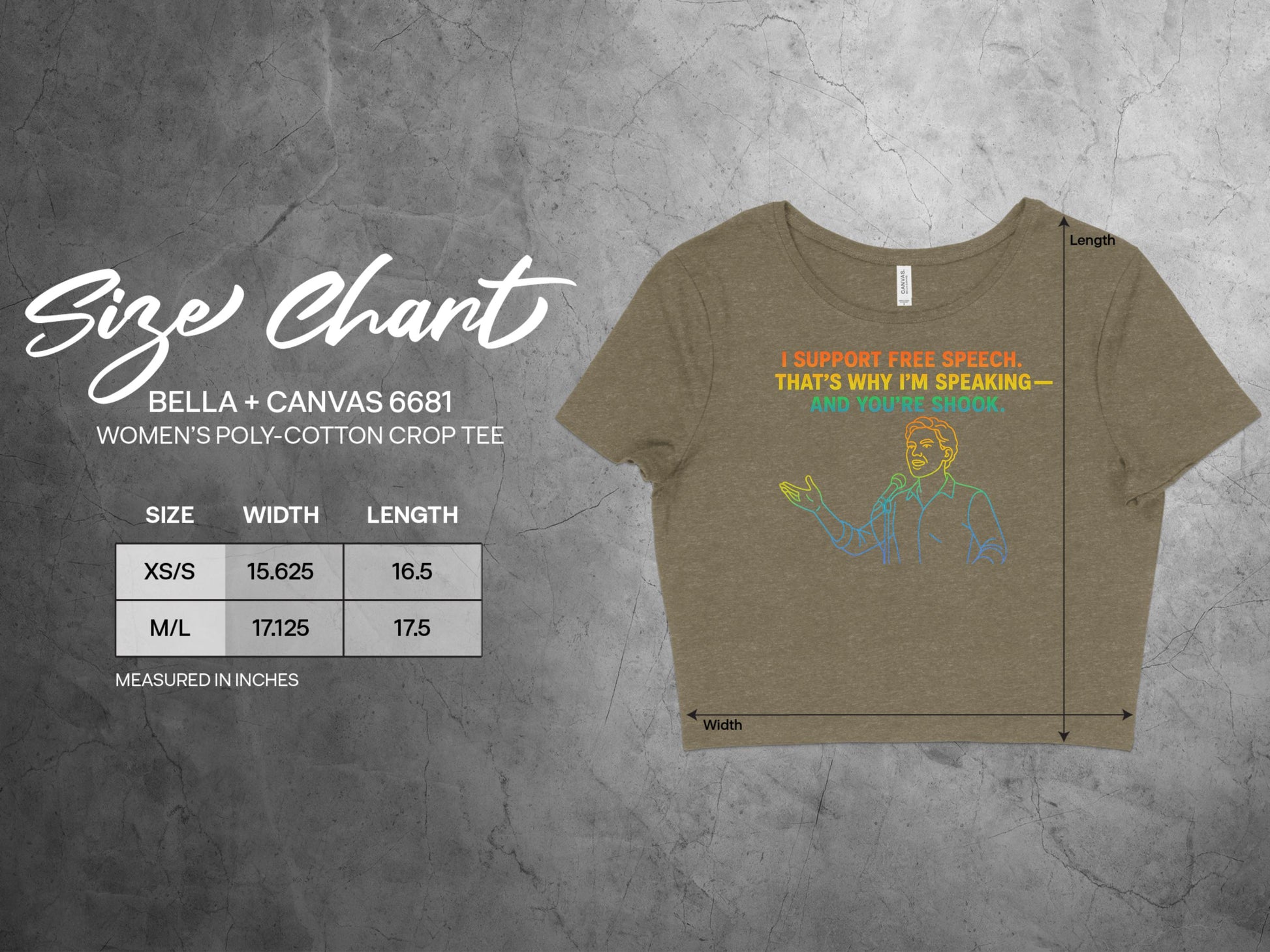 I Support Free Speech Crop Tee Women's Product type