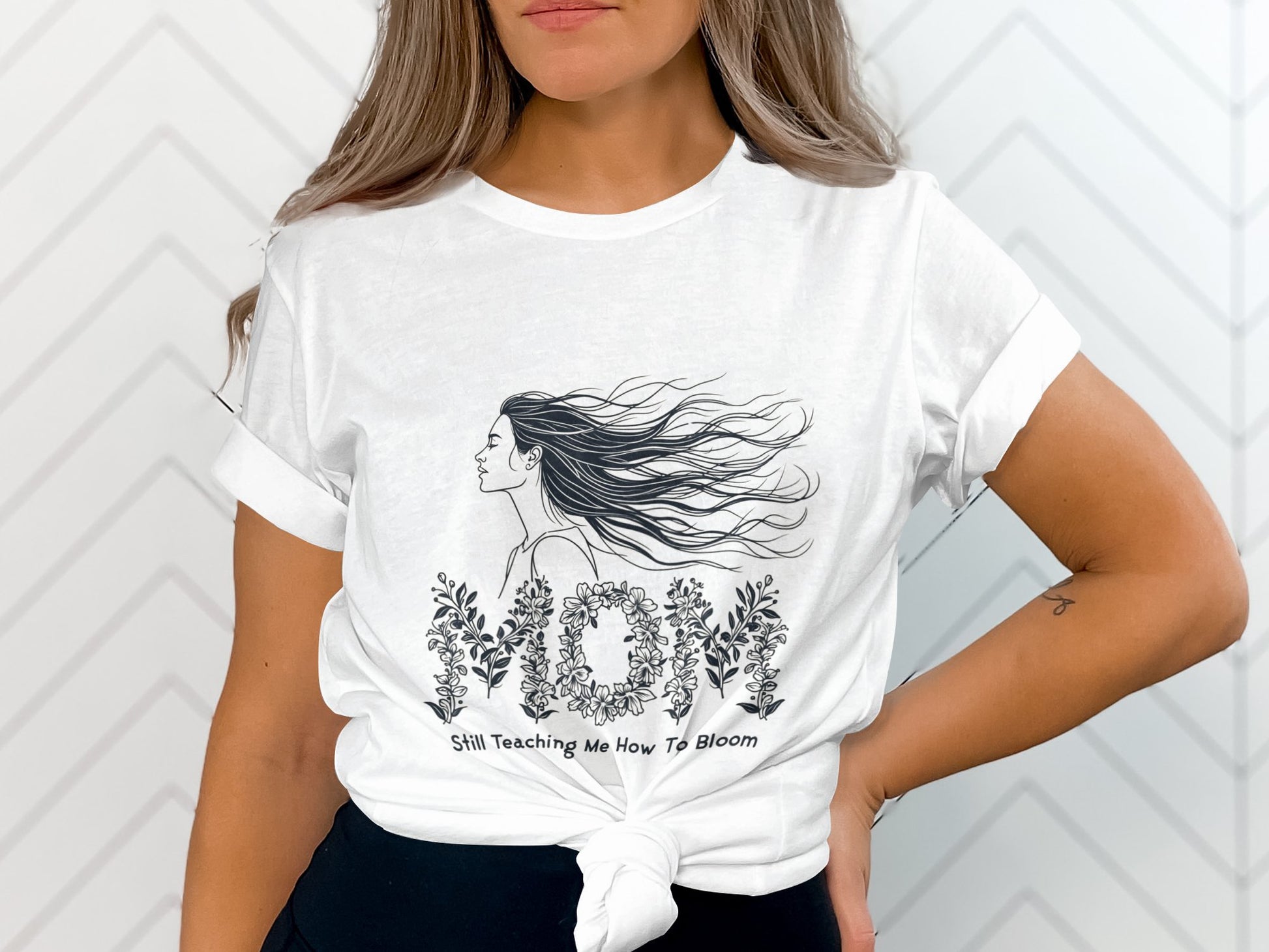 Still Teaching Me How To Bloom Mom T-shirt product type