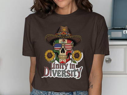 Unity in Diversity Skull Sunflower Graphic product type