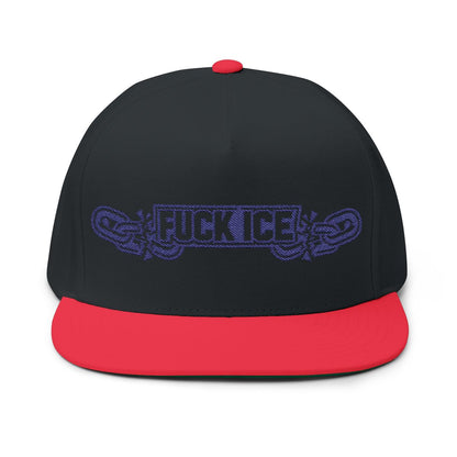 Stylish Black and Red Snapback Hat with Bold Statement