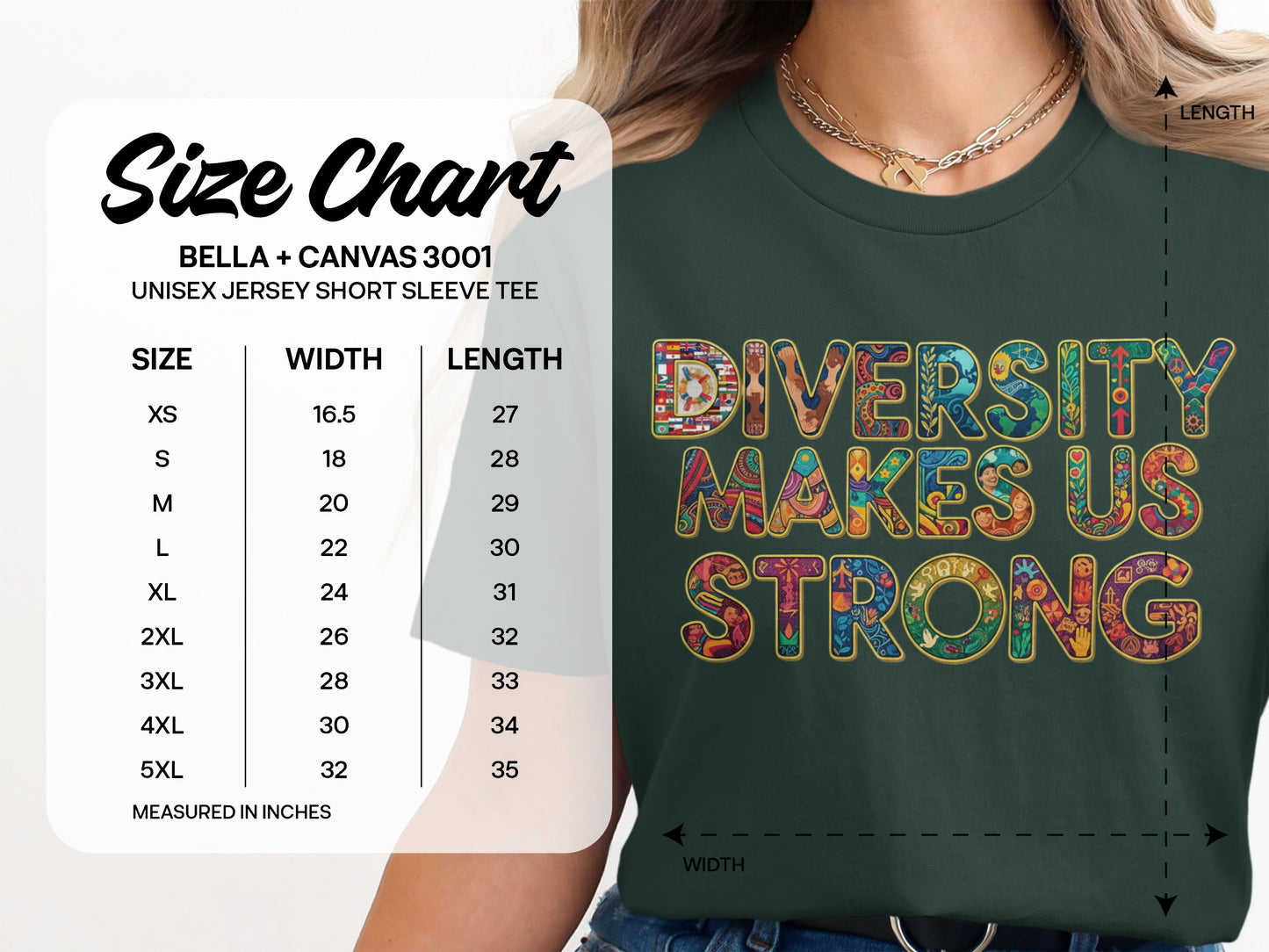 Diversity Makes Us Strong Graphic Tee Product