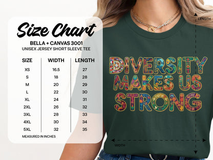 Diversity Makes Us Strong Graphic Tee Product
