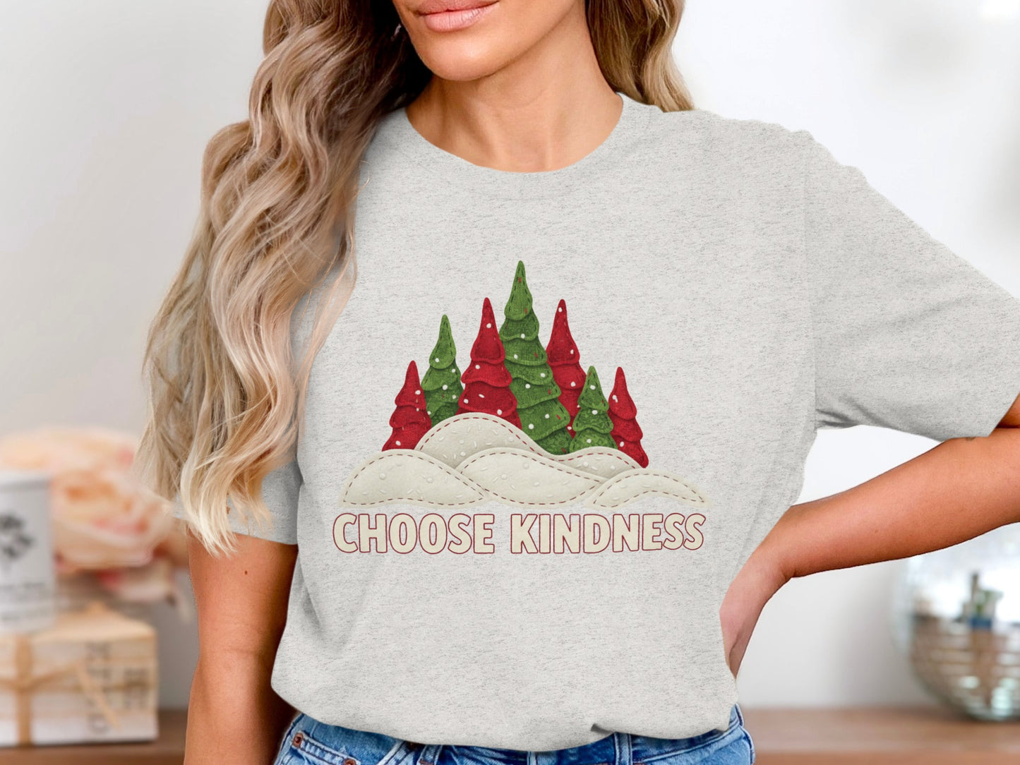 Choose Kindness Christmas Theme Graphic Tee