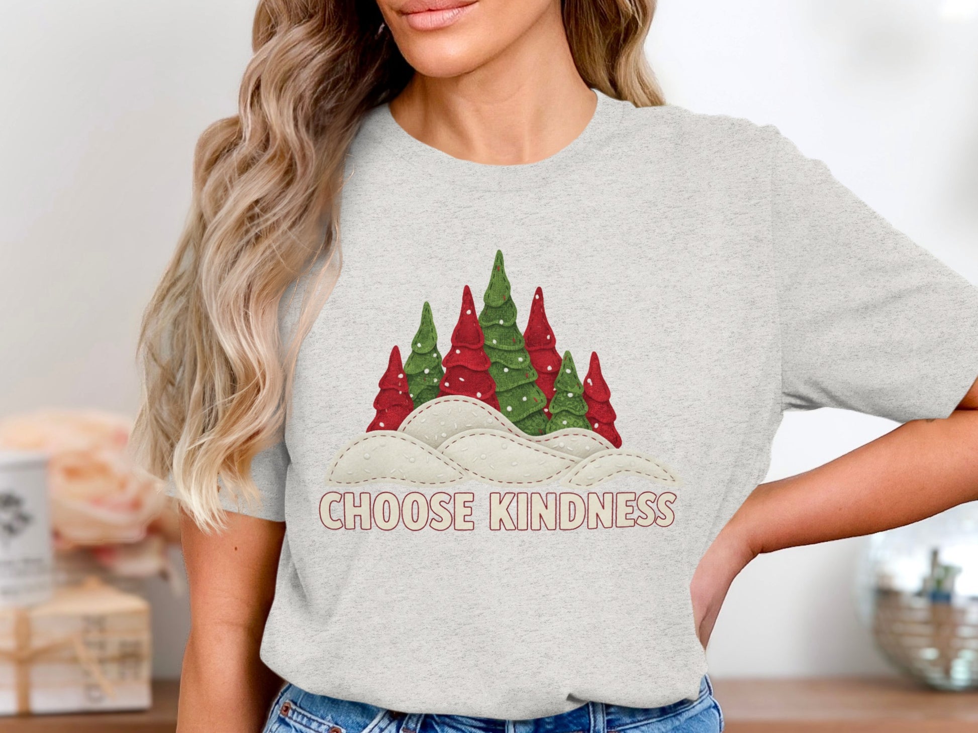 Choose Kindness Christmas Theme Graphic Tee