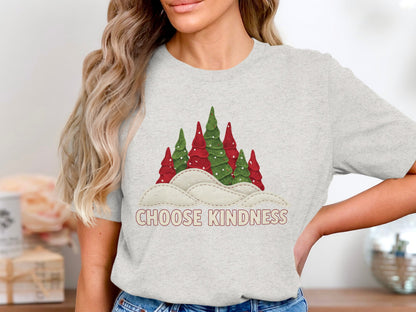 Choose Kindness Christmas Theme Graphic Tee