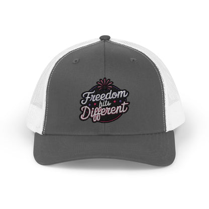 Freedom Hits Different Snapback Trucker Cap - Stylish Sportswear for Summer Activities