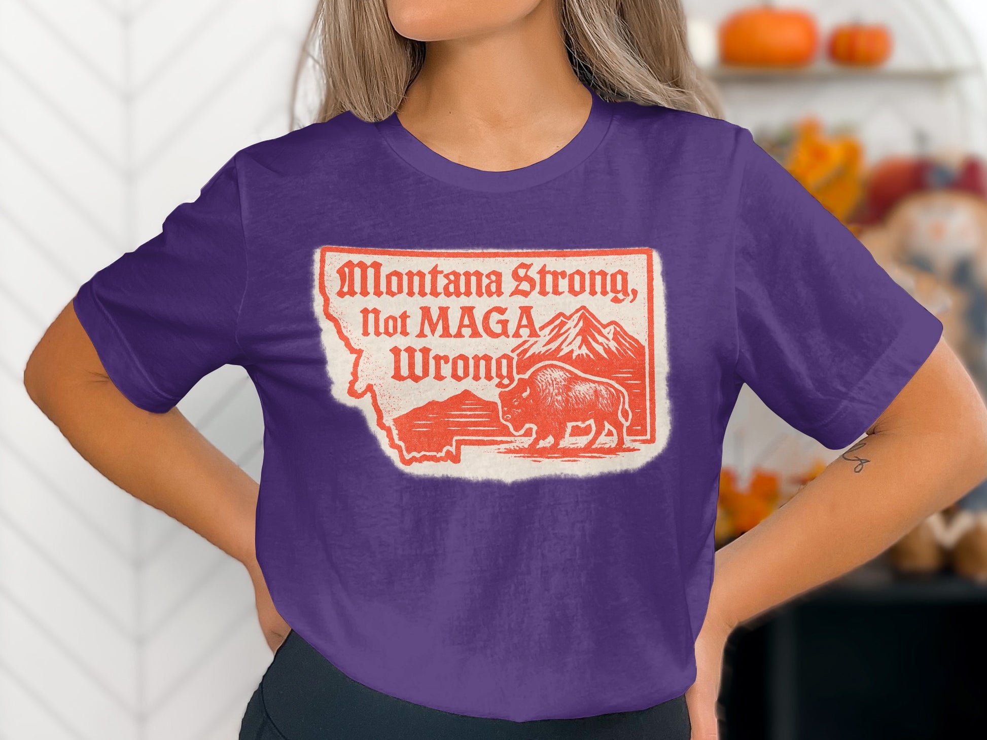 Montana Strong Not MAGA Wrong Graphic Tee product
