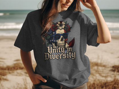 Unity in Diversity Skull Graphic Tee product type
