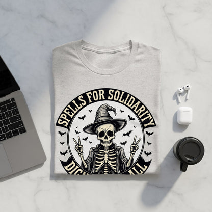 Spells for Solidarity Digital Skull Design T-Shirt Product