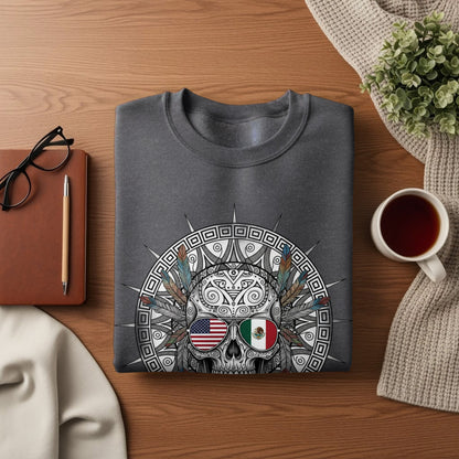 Day of the Dead Skull Design Cozy Sweatshirt