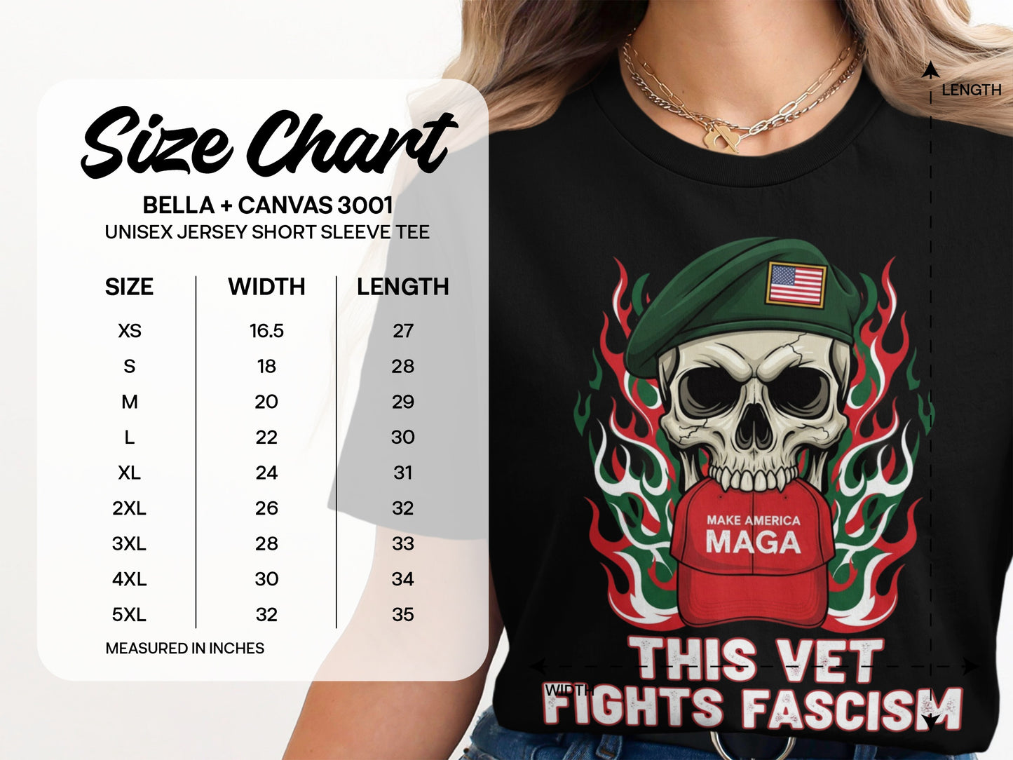 This Vet Fights Fascism Graphic Tee for Unisex