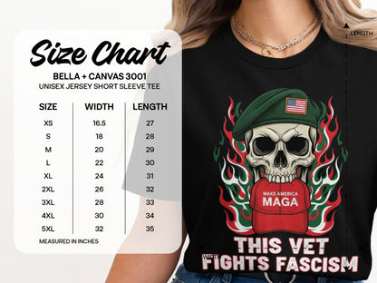 This Vet Fights Fascism Graphic Tee for Unisex