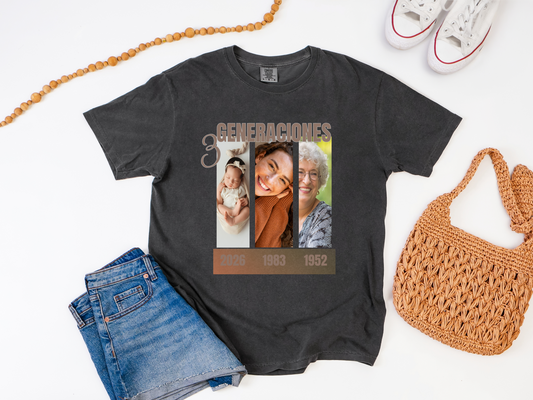 Custom Shirt Abuela, Comfort Colors Personlized Mom Shirt, Grandma, Dad, Sister, Brother, In Law Tee, Unisex Garment-Dyed T-shirt