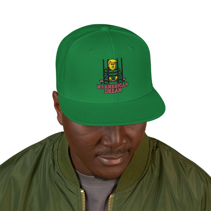 Anti Trump Hat, My American Dream Embroidered Snapback Hat - Stylish Cap for Everyday Wear, Perfect for Casual Outings, Birthdays, Streetwear Fashion, Gift for Him/Her