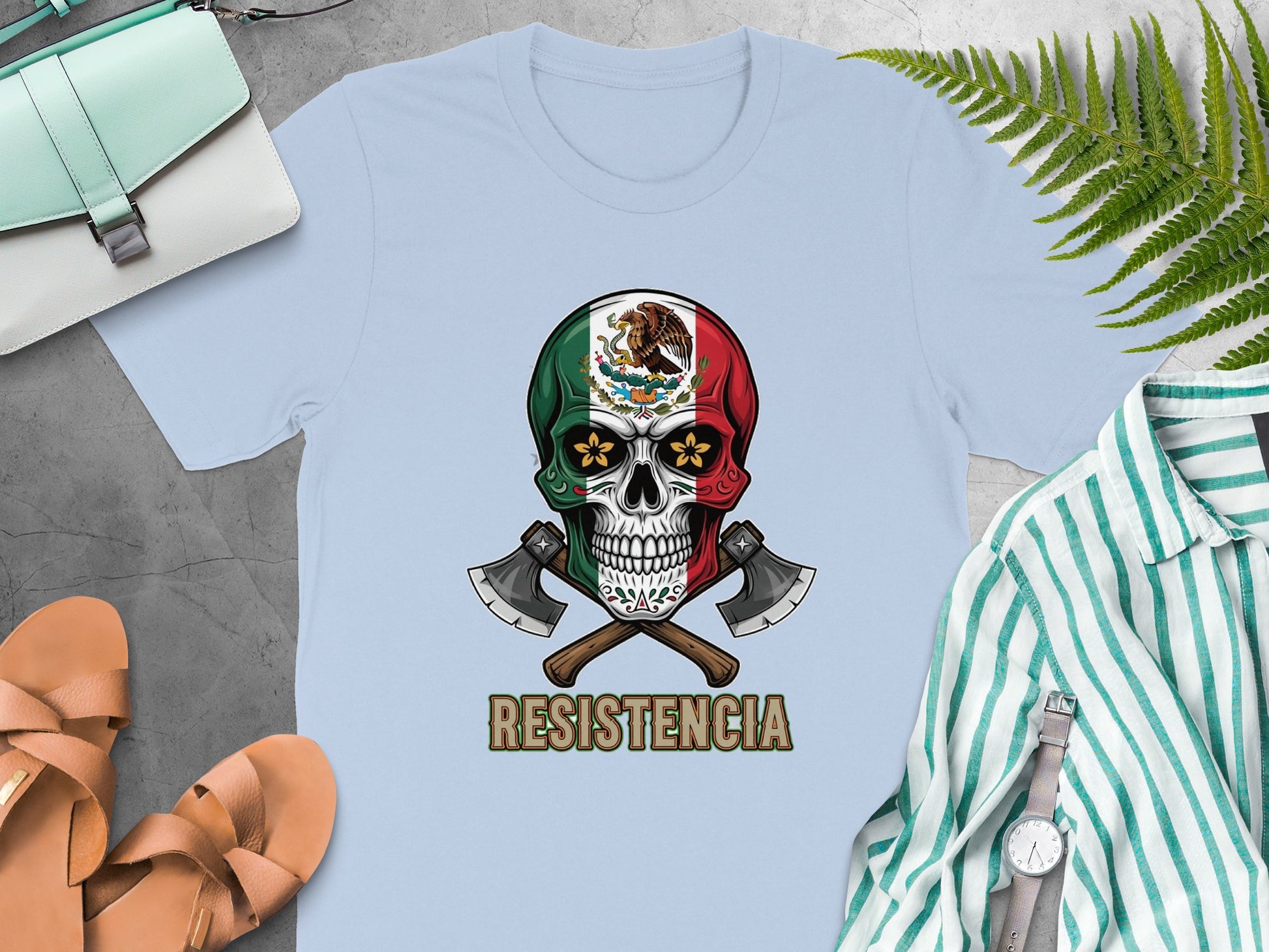 Resistencia Skull with Axes Graphic T-shirt product type