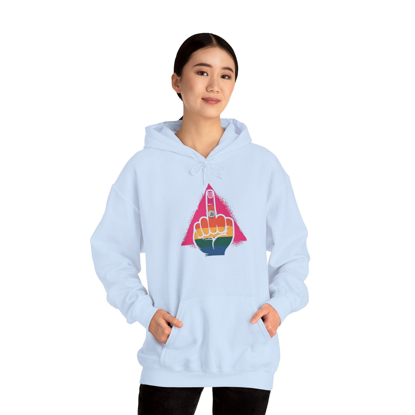 Pride Hoodie Pride Graphic Hoodie - Unisex Heavy Blend™ with Bold Rainbow Design