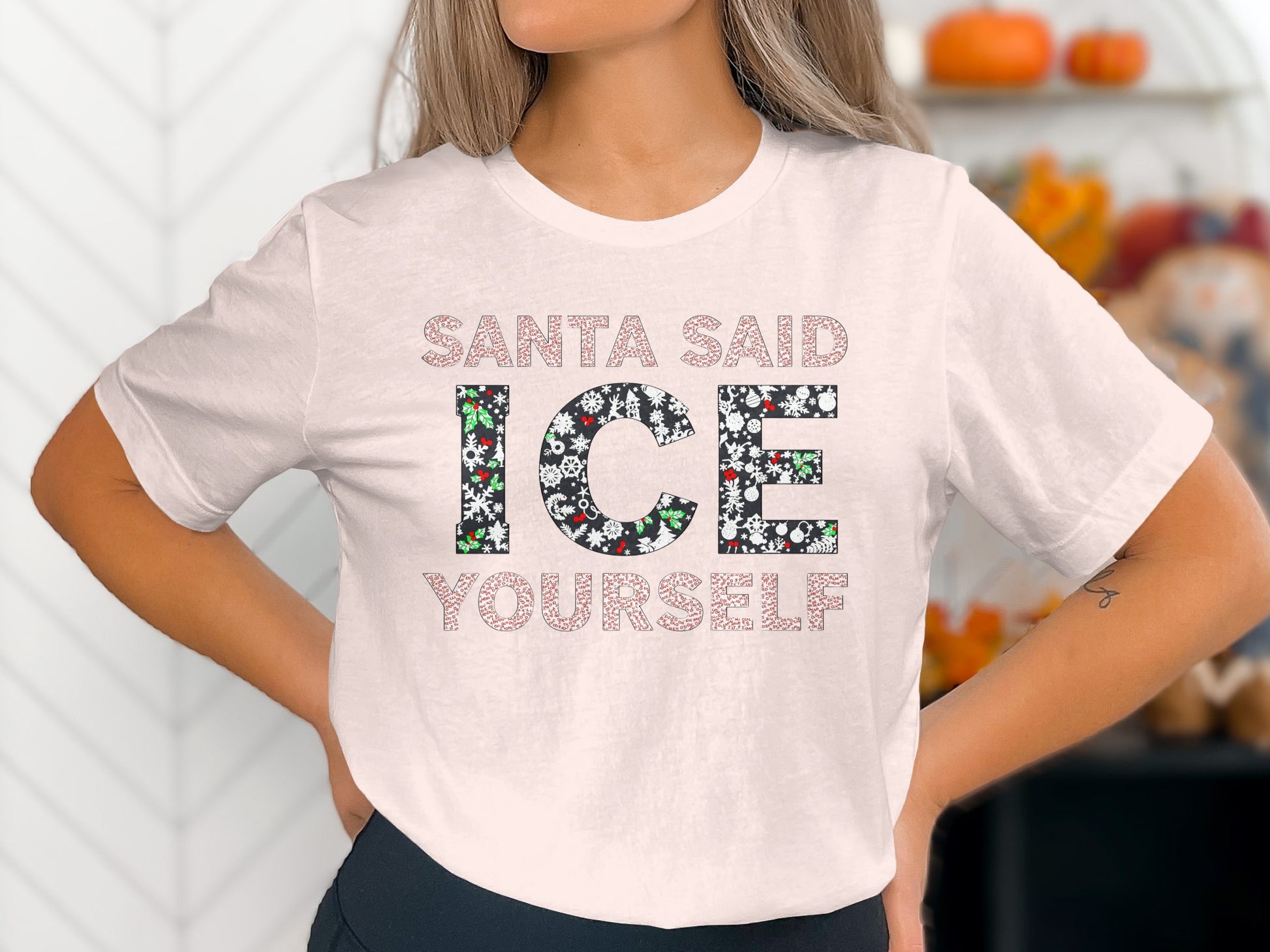 Santa Said Ice Yourself Graphic T-shirt