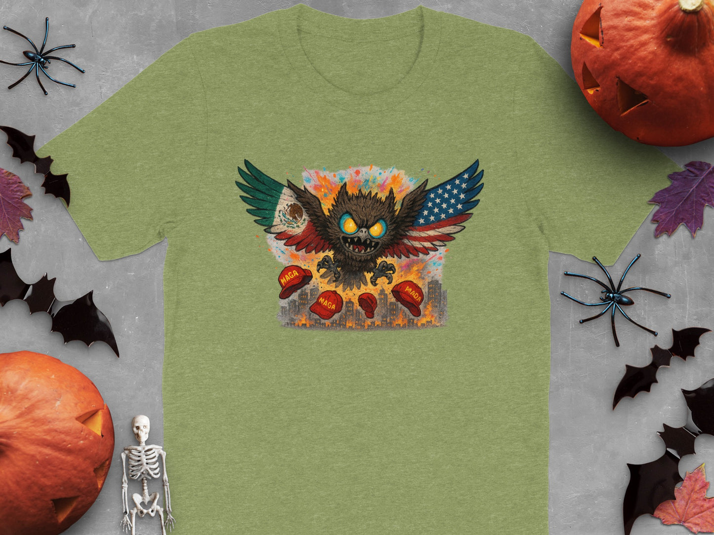 Fierce Halloween Owl with Explosive Eyes T-shirt product