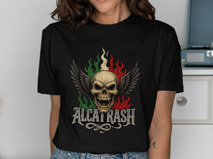 Alcatrash Skull with Wings Graphic Tee product